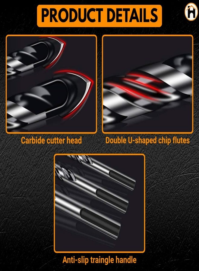 Homdum مجموعة رؤوس حفر البناء من هومدوم، 5 أحجام، رؤوس حفر من كربيد التنجستن، رؤوس حفر متعددة المواد للبلاط الخزفي والخرساني، والجدران الطوبية، والزجاج، والمرايا، والبلاستيك، والبناء، والخشب (من 5 مم إلى 12 مم). - Image 5